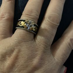 Beautiful 14K GOLD Plated With Grade AAA Zirconia .... Size 8