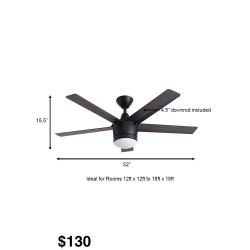 Home Decoration Ceiling Fan 52in 
