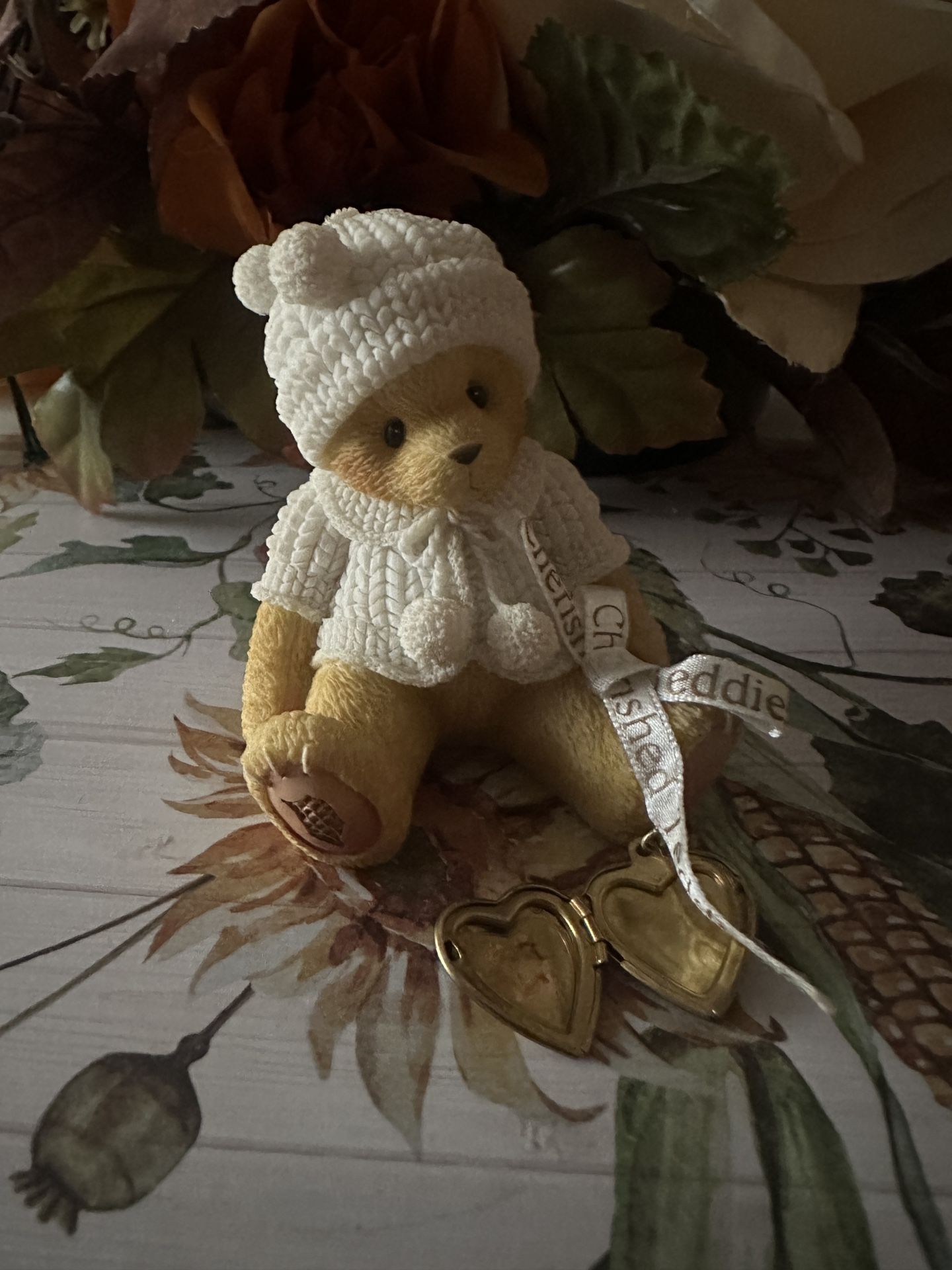 Cherished Teddies Precious Moments 1999 Teddy Bear With Locket Charm