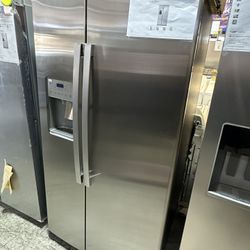 GE Side By Side Stainless Steel Refrigerator Fridge 