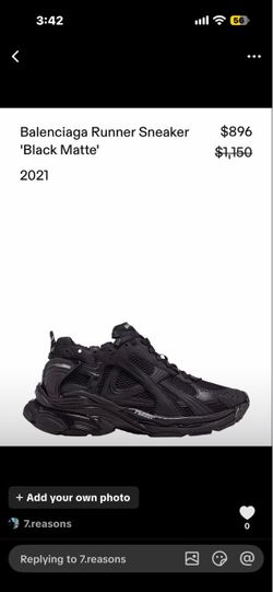 Balenciaga Runner Sneaker Black Matte 2021