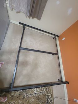 King size metal bed frame.