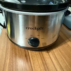 Crock-Pot 5 Quart Manual Slow Cooker - Stainless Steel - Lightly Used