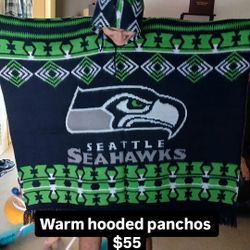 Seahawks Hooded Pancho