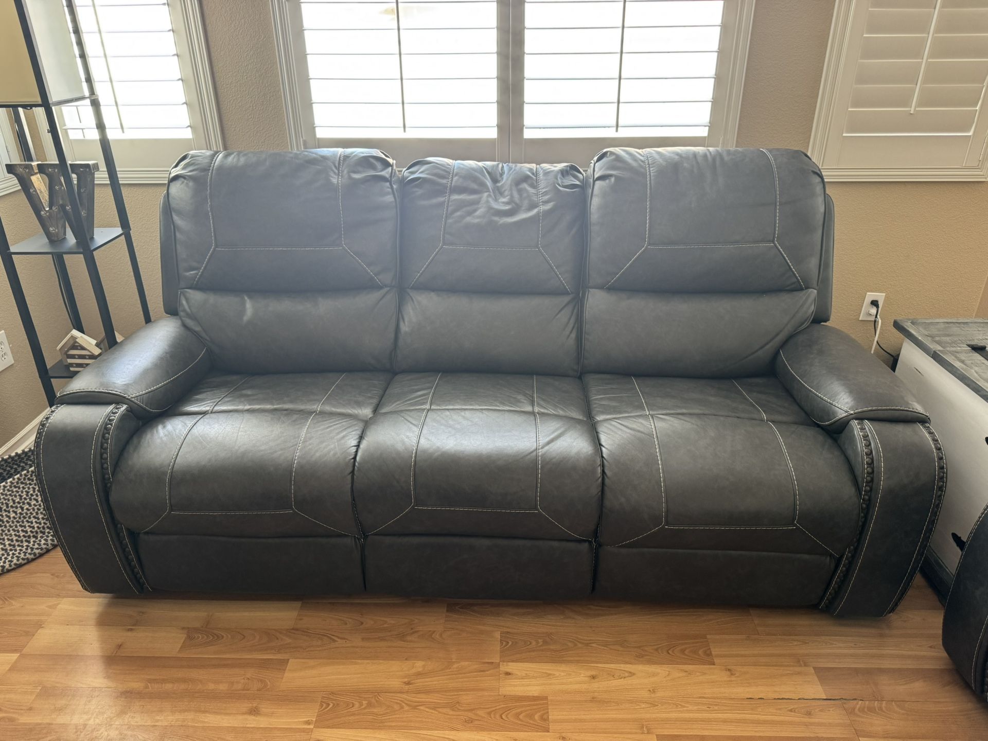 Leather Living Room Set W/ End Table