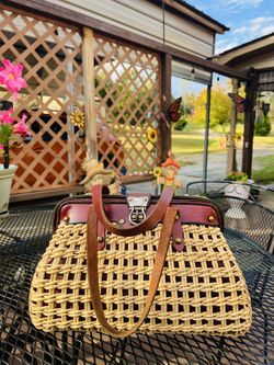 Vintage Aigner Straw Pocketbook