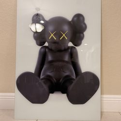 Kaws Tempered Glass Wall Art 36”H x 24”W