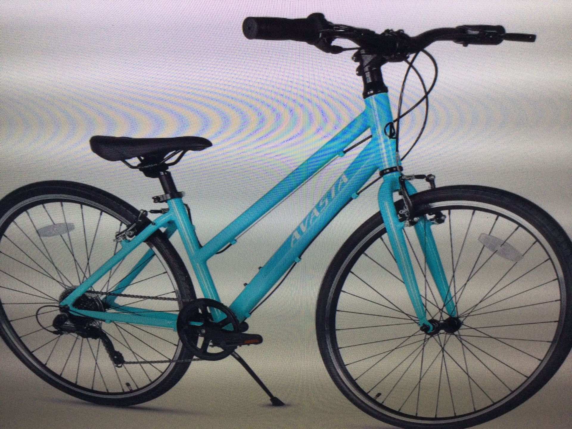 AVASTA ROAD HYBRID BIKE FOR WOMEN W/ KICKSTAND, LIGHT WIEGHT STEP THROUGH 700C ALUMINUM ALLOY FRAME, 7 SPEED D