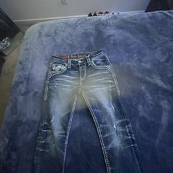 Rock Revival Jeans Size 30x31 Slim Straight 