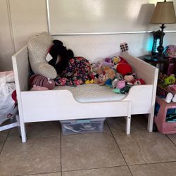 White Toddler Bed & Mattress!!! $40
