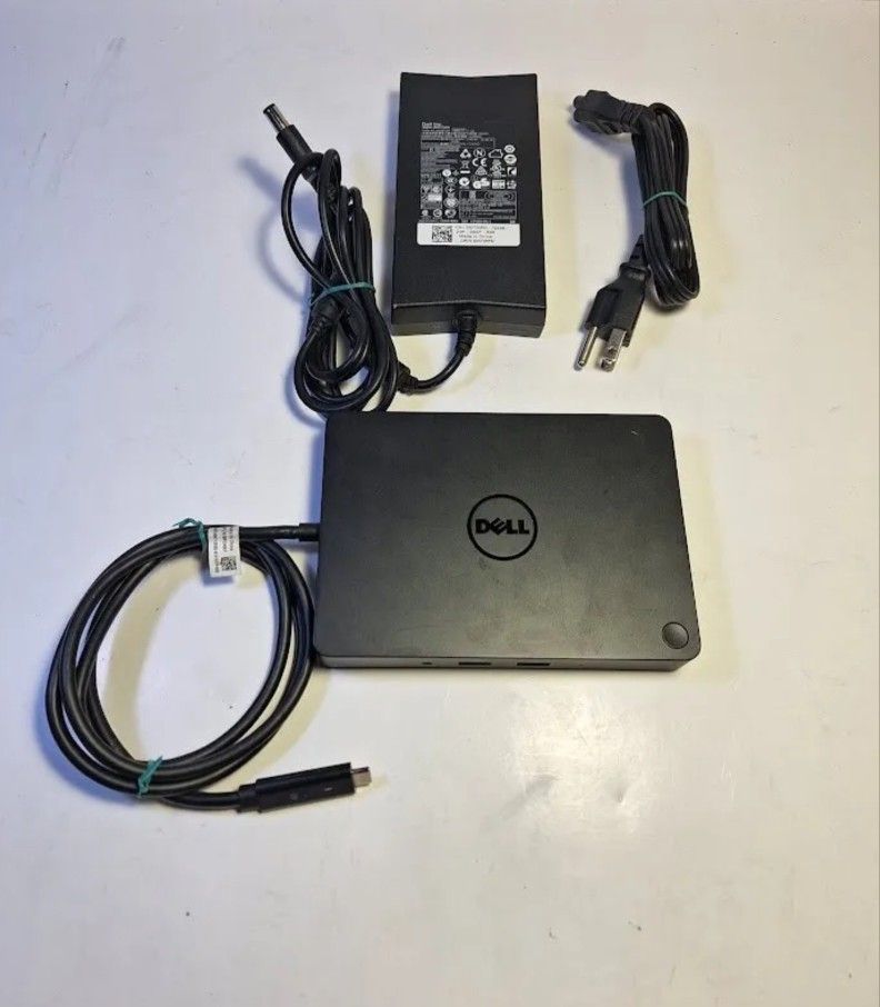 Genuine DELL K17A USB-C Docking Station w/ Dell 130W Power Adapter