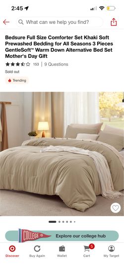 Bedsure Full Size Comforter Set- Comforter, 2 Pillow Shams, Decorative Pillow