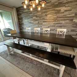 Large Dining Table & Chairs
