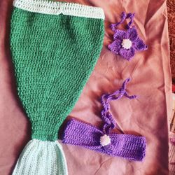 Cola De Sirena Tejida A Crochet Está Está De Muestra