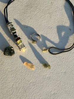 Moldavite & 1 Lydian desert