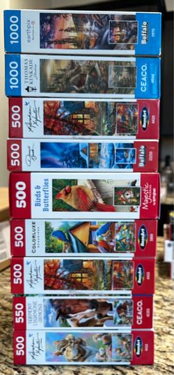 500/550/1000Pc Mixed Lot Puzzles - Lot of 9   $25  (Lot#2)