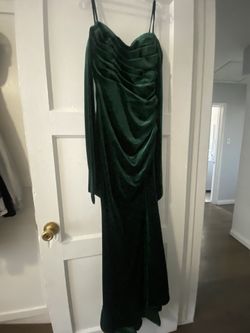 Green Velvet Dress