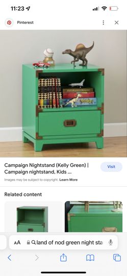 Kids green Night stand