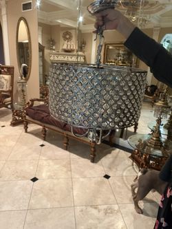 Silver Crystal Chandelier