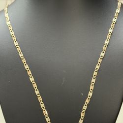 14k Solid Tri Color Gold Link Chain 