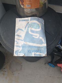 Yamaha YZ400F Factory OEM Service manual