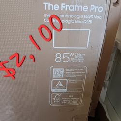 SAMSUNG 85"INCH QLED 4K THE FRAME PRO TV LS03FW 