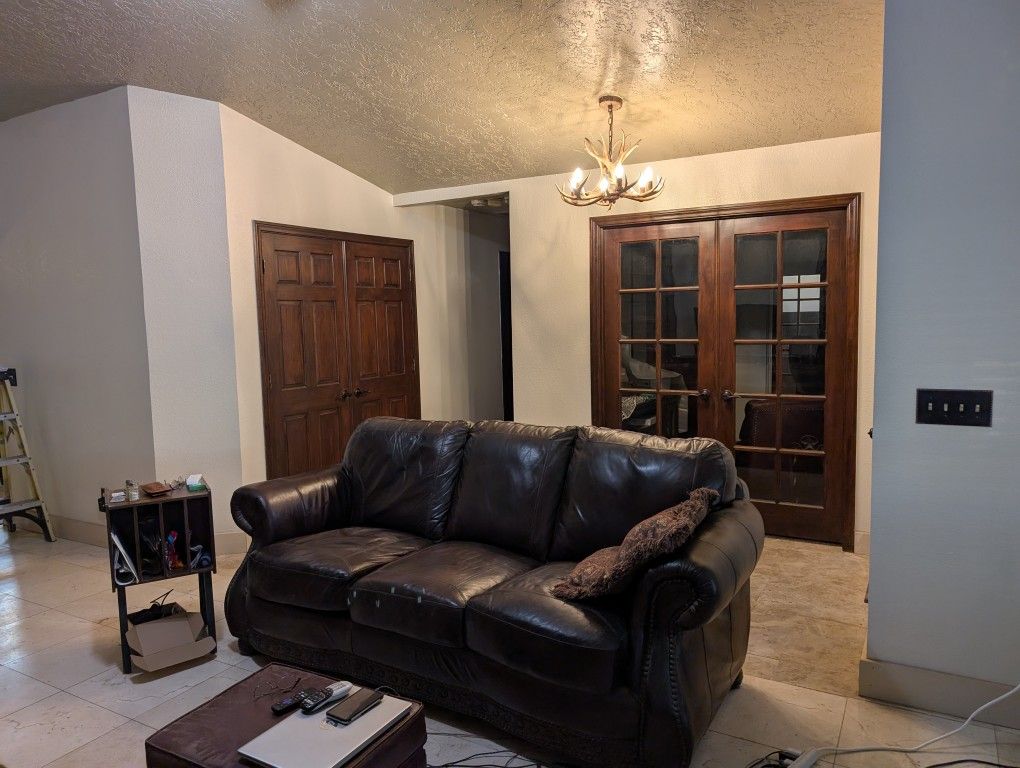 Mathis Bros Leather Sofa