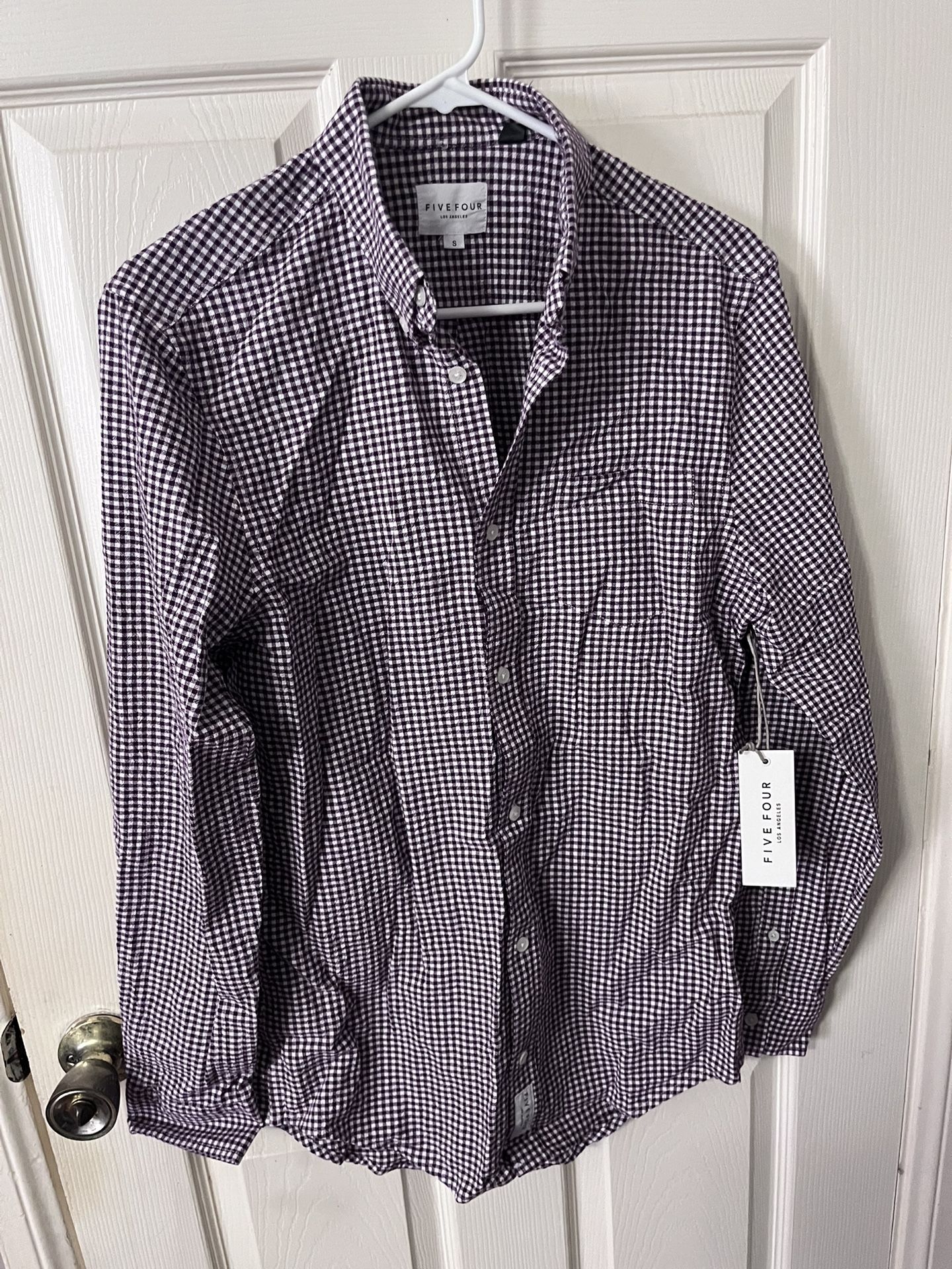 Purple Checkered Dress Shirt