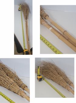 halloween witch broom or....decor Bamboo and Twig Brooms x3