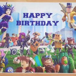 Roblox  Backdrop Party  Decoration  7x5 ft