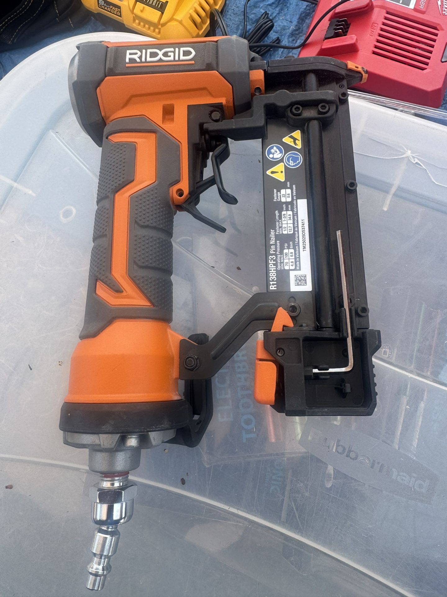 RIDGID Pneumatic 23-Gauge 1-3/8 in. Headless Pin Nailer with Dry-Fire Lockout