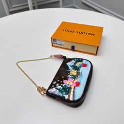 LOUIS VUITTON Limited Edition Monogram Canvas Christmas 2022 Vivienne Mini Accessories Pochette Bag