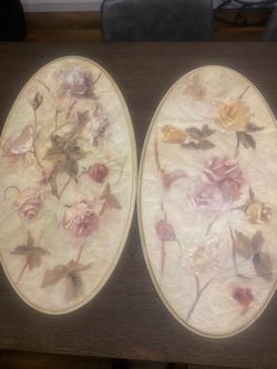 Oval Roses Wall Art Pair by Blum