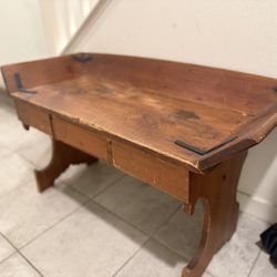 Antique Wood Buckboard Bench
