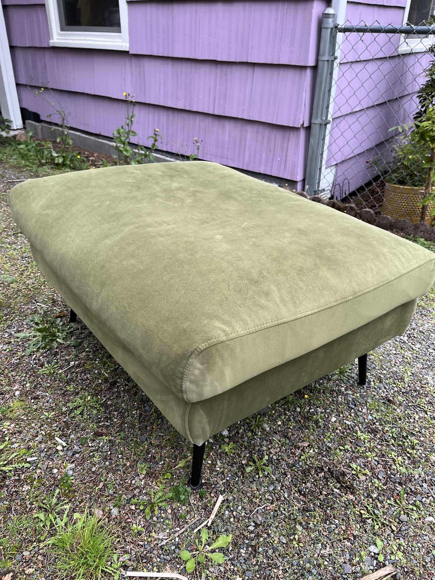 Albany Park Velvet Ottoman