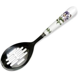 New PORTMEIRION Botanic Garden Stainless Steel 10” Slotted Spoon Porcelain Handl