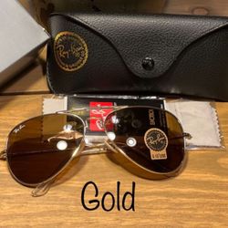 Ray Ban Sunglasses Gold 