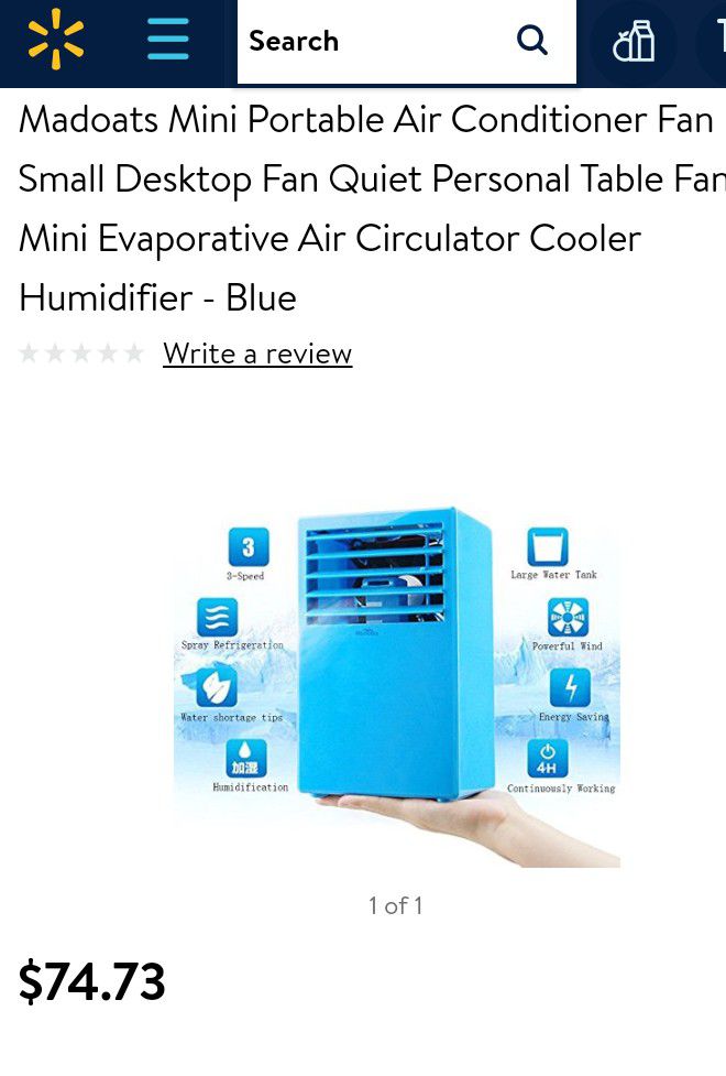 Mini portable desk top air conditioner fan