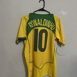 Brazil 2004 Home Ronaldinho Home Jersey (small Medium Large XL 2X)