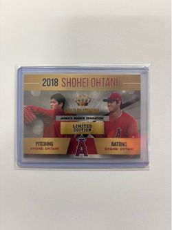 SHOHEI OHTANI GOLD PLATINUM LE /2000 JAPAN ROOKIE SENSATION HITTING / PITCHING