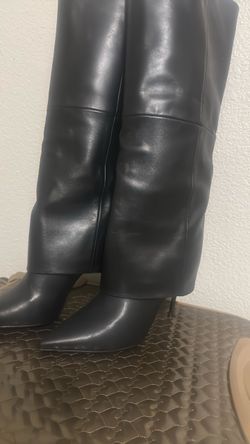 Black high heel boots
