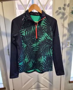 Ralph Lauren black and green quarter zip sweatshirt #preppy #athleisure