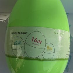 Jumbo Easter Mega Eggs Set of 3 Nestable Nesting 16" 12" 8" 