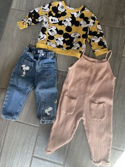 Girls Clothes Jeans Jumper Sweater Mickey Mouse Snoopy Zara
