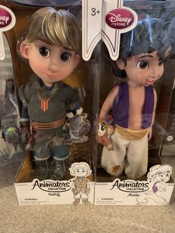 Kristoff and Aladdin Animator Baby Doll 18” Disney 