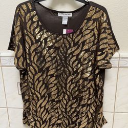  Cathy Daniels brown and gold sequin