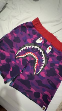 Bape Crazy Camo Shark Sweat Shorts Size XL