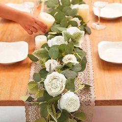White Peony Vine Garland - 2 Available 