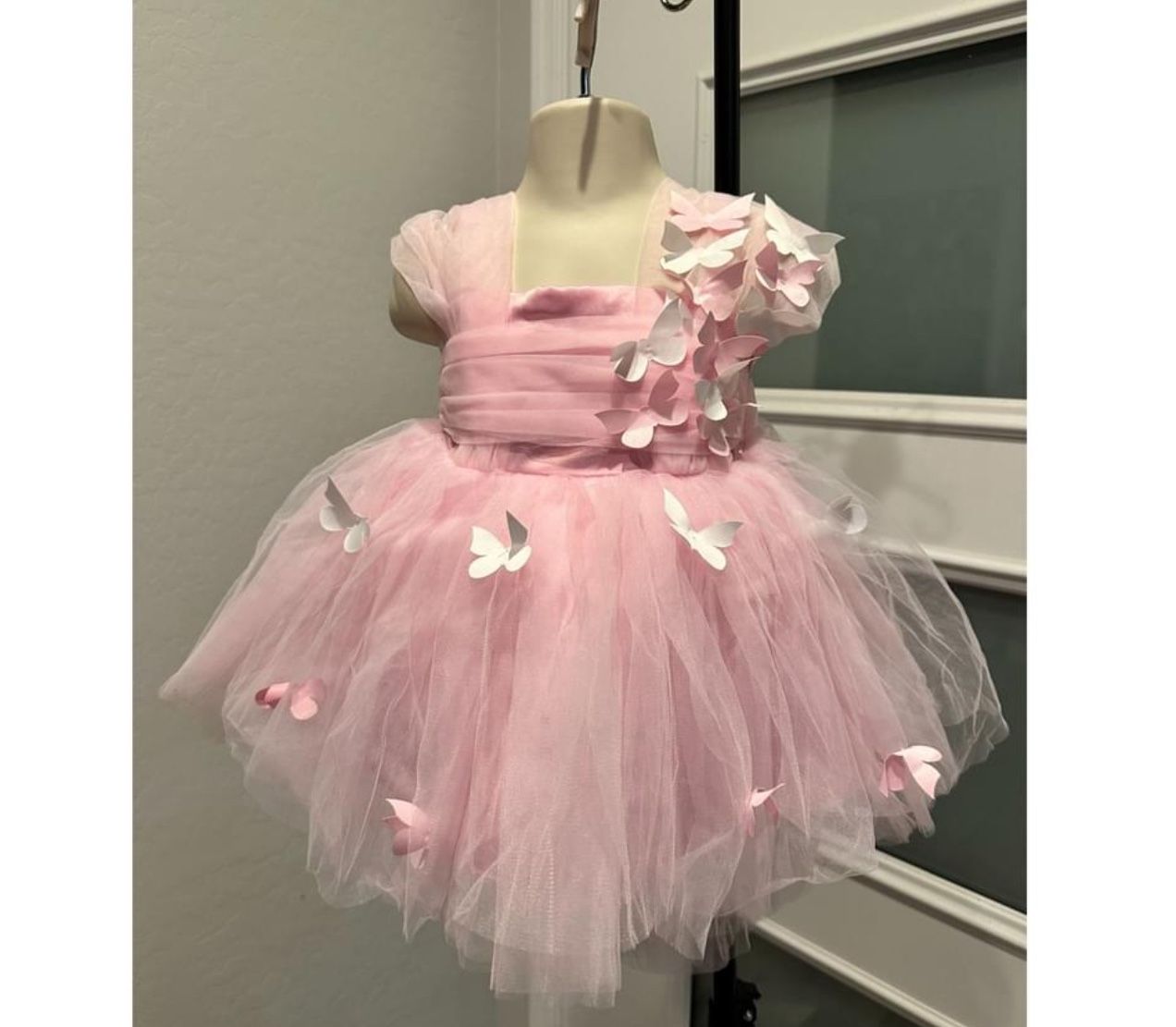 NWOT: Toddler Sequins Bowknot High Low Tutu Petal Dress