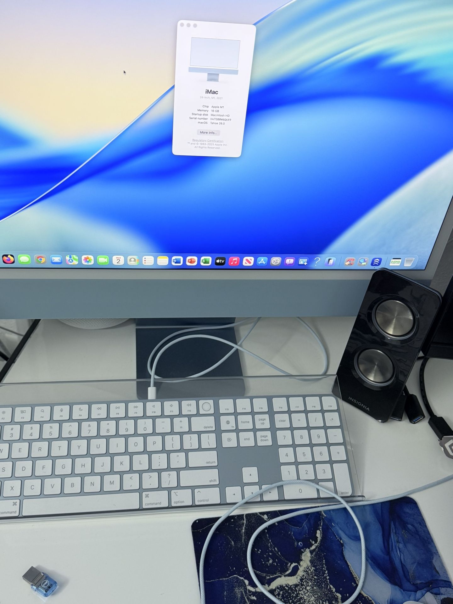 Apple iMac 24” – M1, 16GB RAM, 512GB SSD (Blue)